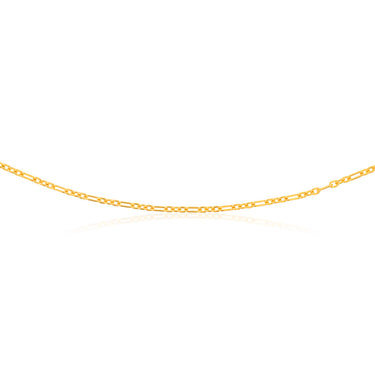 9ct Yellow Gold Silverfilled 65 Gauge Fancy 60cm Chain