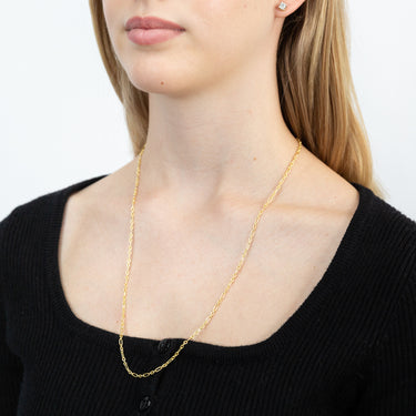 9ct Yellow Gold Silverfilled 65 Gauge Fancy 60cm Chain