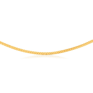 9ct Yellow Gold Silverfilled 120 Gauge Curb 50cm Chain
