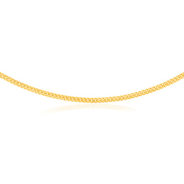 9ct Yellow Gold Silverfilled 120 Gauge Curb 55cm Chain