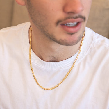 9ct Yellow Gold Silverfilled 120 Gauge Curb 55cm Chain