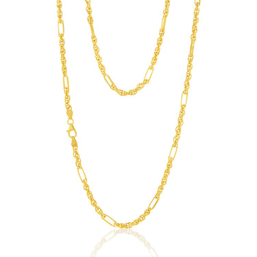 9ct Yellow Gold Silverfilled Fancy 60cm Chain