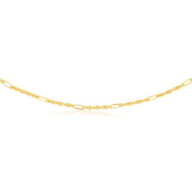 9ct Yellow Gold Silverfilled Fancy 60cm Chain