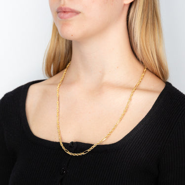 9ct Yellow Gold Silverfilled Fancy 60cm Chain
