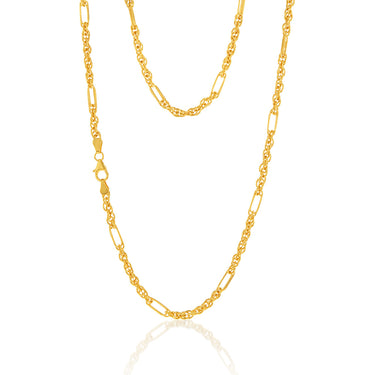 9ct Yellow Gold Silver Filled Fancy 70cm Chain