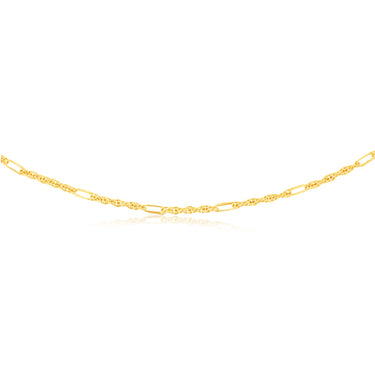 9ct Yellow Gold Silver Filled Fancy 70cm Chain