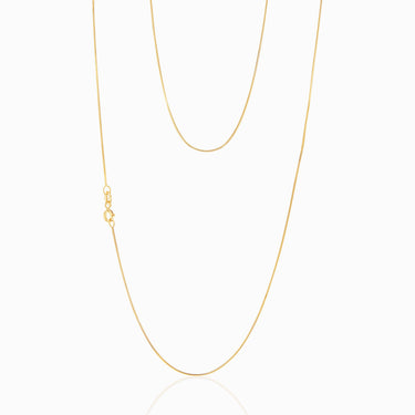 9ct Yellow Gold Silverfilled Snake 50cm Chain