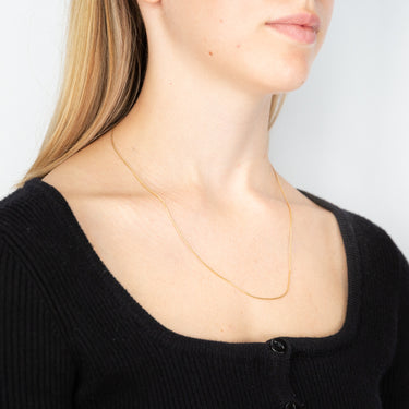 9ct Yellow Gold Silverfilled Snake 50cm Chain