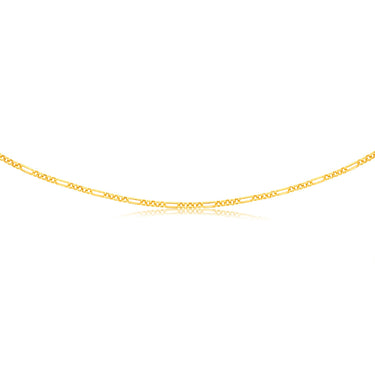 9ct Yellow Gold Silver Filled Fancy 45cm Chain