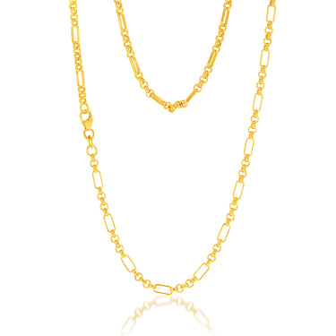 9ct Yellow Gold Silverfilled Fancy 50cm Chain