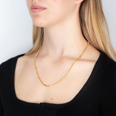 9ct Yellow Gold Silverfilled Fancy 50cm Chain