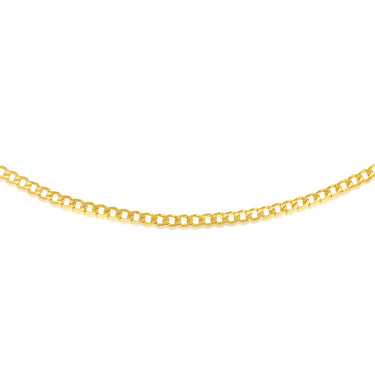 9ct Yellow Gold Copperfilled Curb 150 Gauge 60cm Chain