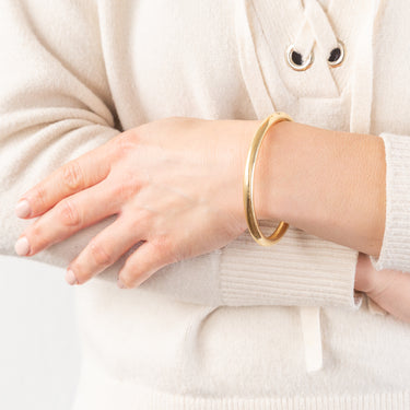 9ct Yellow Gold Silverfilled Plain Golf 65mm Bangle