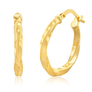 9ct Yellow Gold Silverfilled Earrings