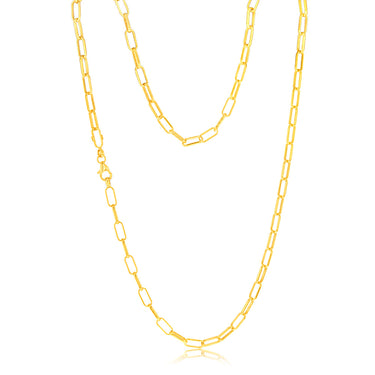 9ct Yellow Gold Silver Filled Fancy 60cm Chain