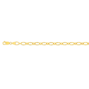 9ct Yellow Gold Silverfilled 120 Gauge 19cm Bracelet