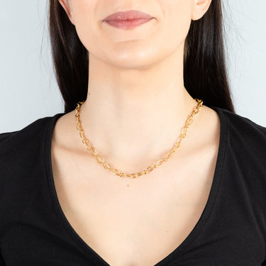 9ct Yellow Gold Silverfilled 120 Gauge 45cm Chain