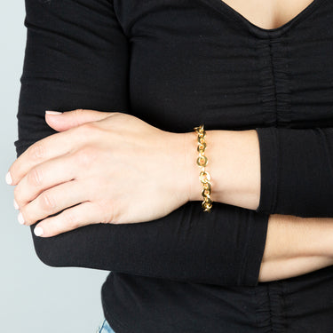 9ct Yellow Gold Silverfilled 200Gauge 19cm Bracelet