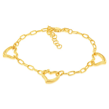 9ct Yellow Gold Silverfilled 65 Gauge Fancy 16cm Bracelet