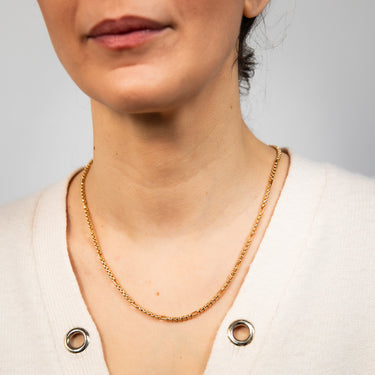 9ct Yellow Gold Silverfilled 55 Gauge Fancy 50cm Chain