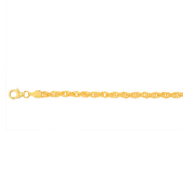 9ct Yellow Gold Silverfilled 19cm Fancy Bracelet