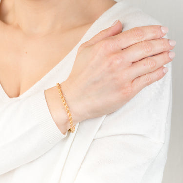 9ct Yellow Gold Silverfilled 19cm Fancy Bracelet
