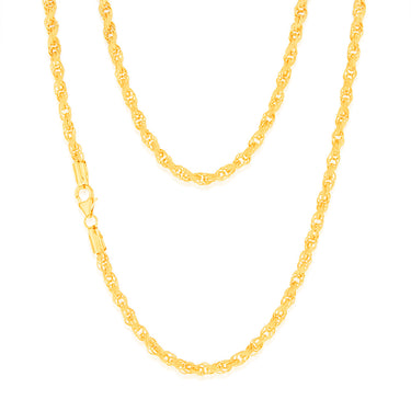 9ct Yellow Gold Silverfilled 45cm Fancy Chain