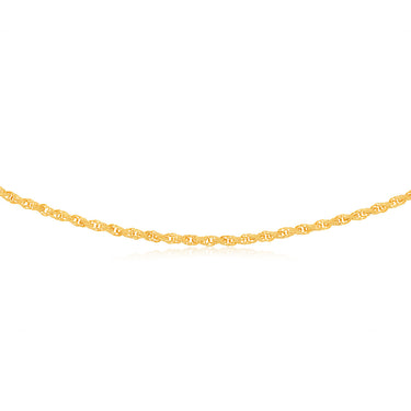 9ct Yellow Gold Silverfilled 45cm Fancy Chain
