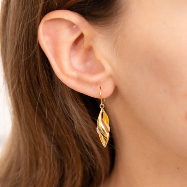 9ct Yellow Gold Silver-filled Freshwater Pearl Drop Earrings