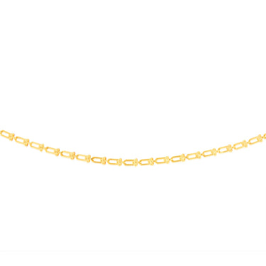 9ct Yellow Gold Silver-Filled Fancy 45cm Chain.