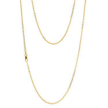 9ct Yellow Gold Silver-filled Fancy 50cm Chain