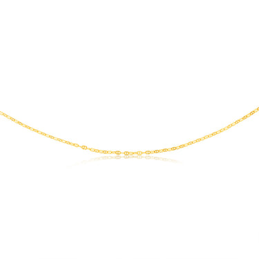 9ct Yellow Gold Silverfilled Fancy 50cm Chain