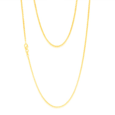 9ct Yellow Gold Silverfilled Fancy 50cm Chain