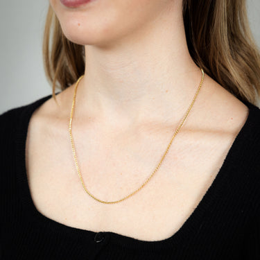 9ct Yellow Gold Silverfilled Fancy 50cm Chain