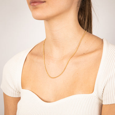 9ct Yellow Gold Silver Filled Fancy Belcher 50cm Chain