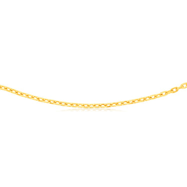 9ct Yellow Gold Silverfilled Fancy 55cm Chain
