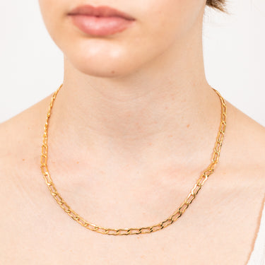 9ct Yellow Gold Silver-filled Fancy 45cm Chain