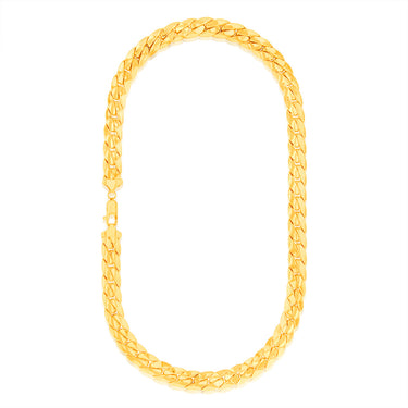 9ct Yellow Gold Silver-filled Fancy 50cm Chain