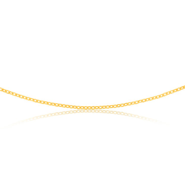 9ct Yellow Gold Silverfilled Fancy 45cm Chain
