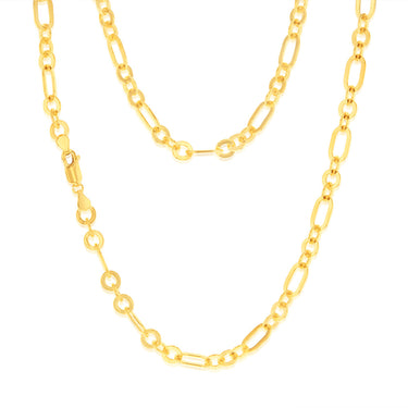 9ct Yellow Gold Silver filled Fancy 45cm Chain