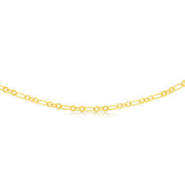 9ct Yellow Gold Silver filled Fancy 45cm Chain