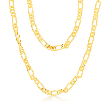 9ct Yellow Gold Silverfilled Fancy 50cm Chain