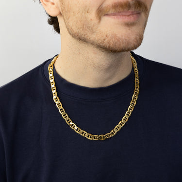 9ct Yellow Gold Silverfilled Anchor 250 Gauge 55cm Chain