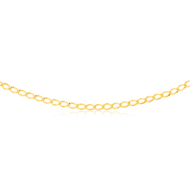 9ct Yellow Gold Silverfilled Fancy 45cm Chain