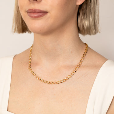 9ct Yellow Gold Silverfilled Fancy 45cm Chain