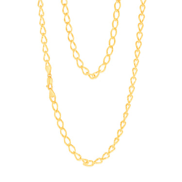 9ct Yellow Gold Silverfilled Fancy 140 Gauge 55cm Chain