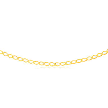 9ct Yellow Gold Silverfilled Fancy 140 Gauge 55cm Chain
