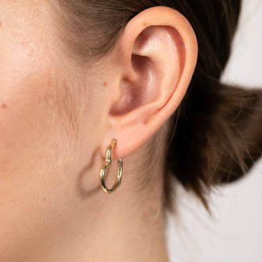9ct Yellow Gold Silverfilled Superlight Heart Hoop Earrings
