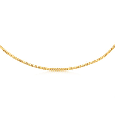 9ct Yellow Gold Silverfilled Square Snake 55cm Chain