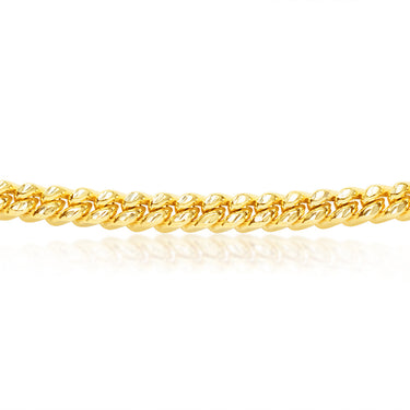 9ct Yellow Gold Silverfilled Diamond Cut Two Tone Square Snake 55cm Chain
